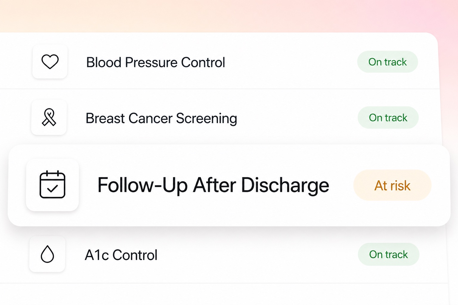 The Atticus quality cockpit — HEDIS measure statuses, a 4.6 CMS Star gauge, and cost of care trending down